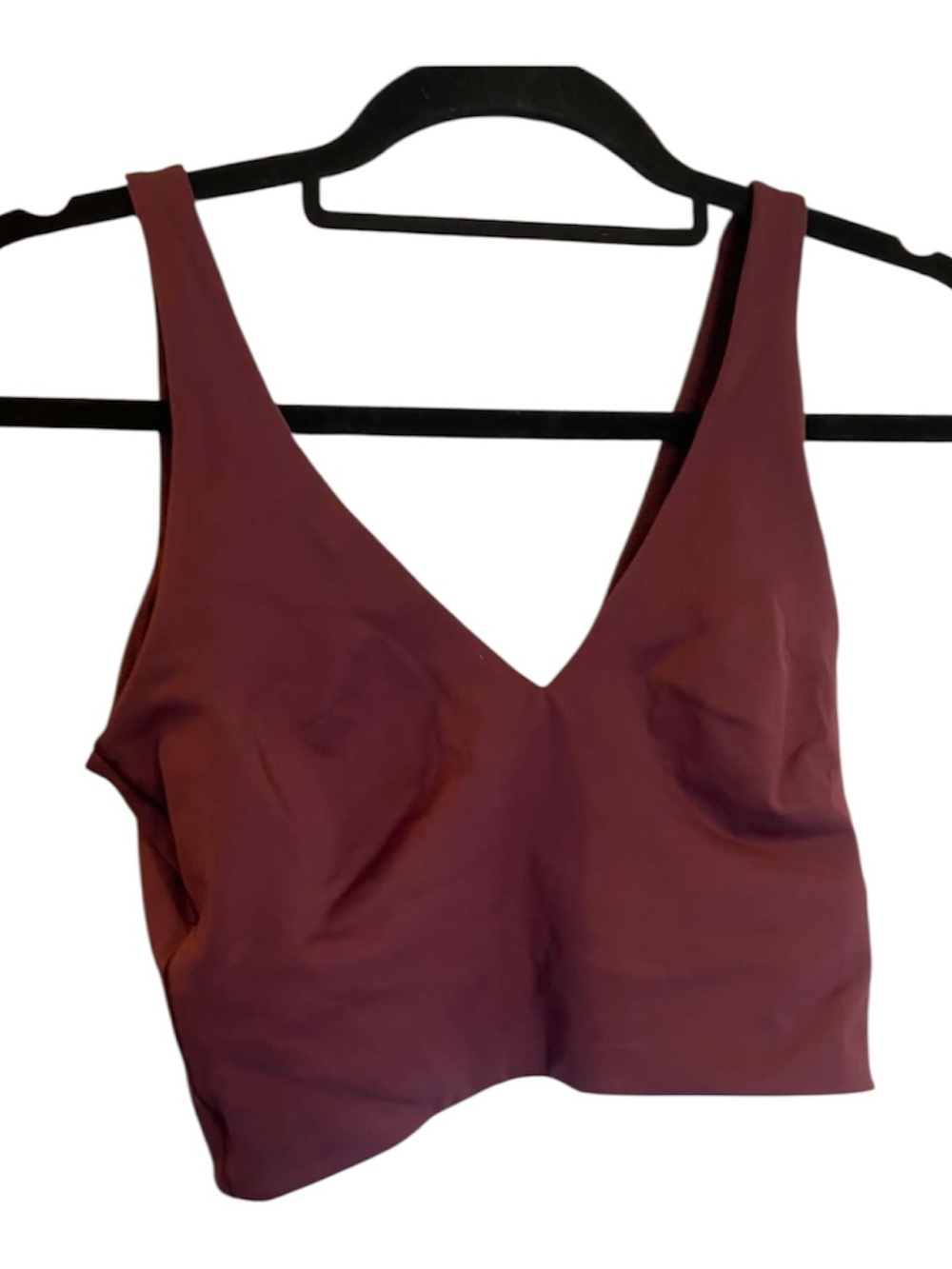 NWT Skims/Nike V-Neck Longline Bra CURRANT Size S